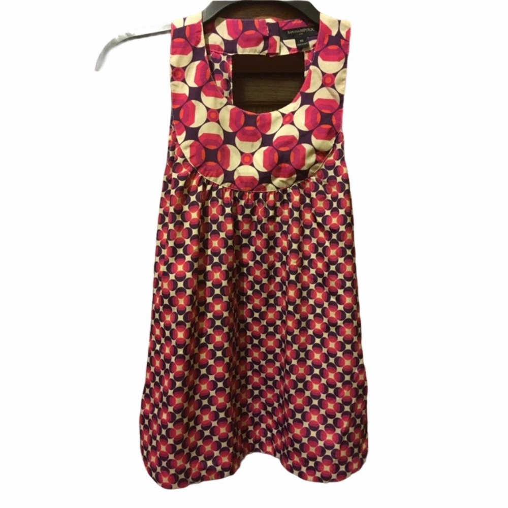 Banana Republic pink/orange vibrant floral sleeveless blouse